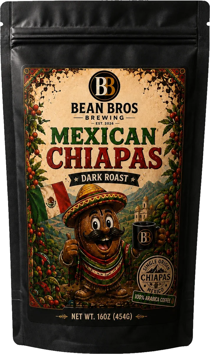 Illustrated Bean Bros Mexican Chiapas bag